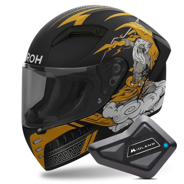 Full Face Airoh Connor Zeus + Kit Bluetooth BT Mini Full Face Airoh Connor Zeus + Kit Bluetooth BT Mini