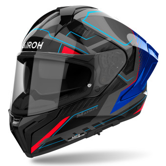 Full Face Airoh Matryx Rocket Blue Red