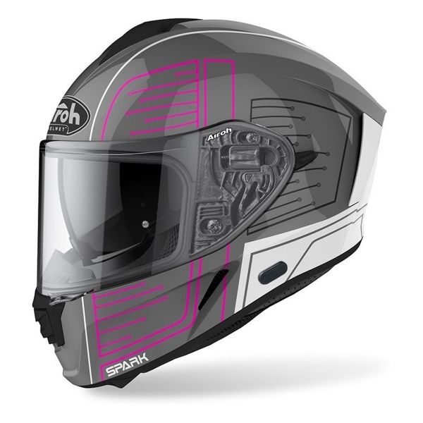 Full Face Airoh Spark Cyrcuit Pink