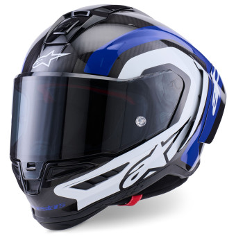 Full Face Alpinestars Supertech R10 Arius Black White Blue Glossy