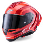 Casque Full Face Alpinestars Supertech R10 Arius Black White Double Red Glossy