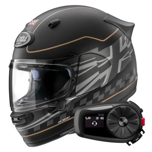 Full Face Arai Quantic Dark Citizen + Kit Bluetooth 5S Solo Full Face Arai Quantic Dark Citizen + Kit Bluetooth 5S Solo