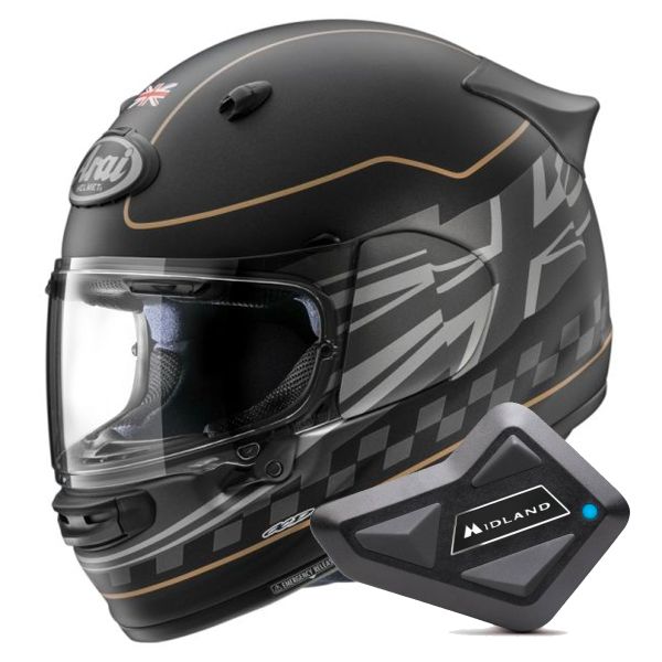 Full Face Arai Quantic Dark Citizen + Kit Bluetooth BT Mini Full Face Arai Quantic Dark Citizen + Kit Bluetooth BT Mini