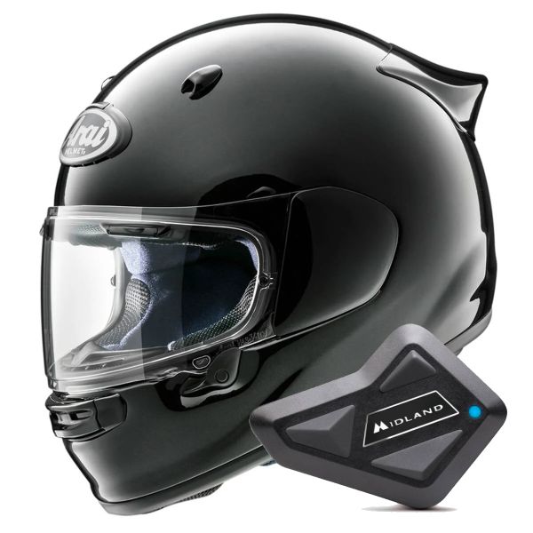Full Face Arai Quantic Diamond Black + Kit Bluetooth BT Mini Full Face Arai Quantic Diamond Black + Kit Bluetooth BT Mini
