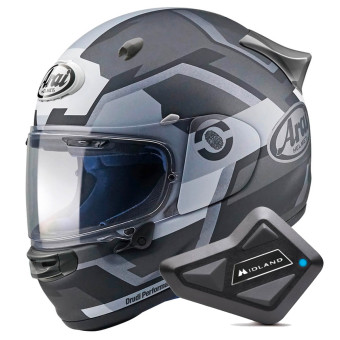 Full Face Arai Quantic Face Grey + Kit Bluetooth BT Mini