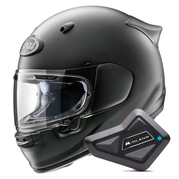 Full Face Arai Quantic Frost Black + Kit Bluetooth BT Mini Full Face Arai Quantic Frost Black + Kit Bluetooth BT Mini