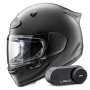 Casque Full Face Arai Quantic Frost Black + Kit Bluetooth Lokui K30
