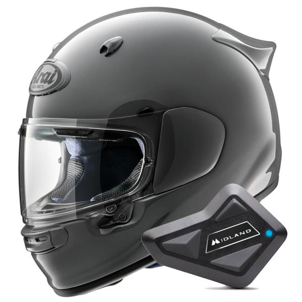 Full Face Arai Quantic Modern Grey + Kit Bluetooth BT Mini Full Face Arai Quantic Modern Grey + Kit Bluetooth BT Mini