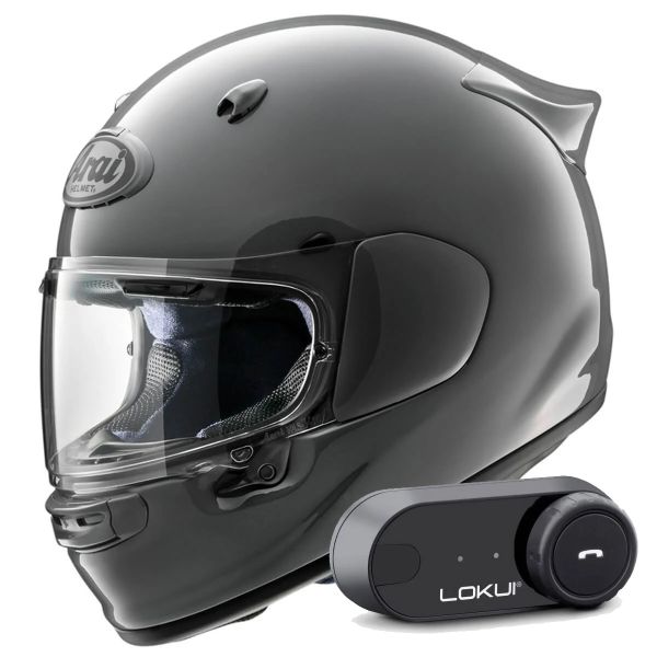 Full Face Arai Quantic Modern Grey + Kit Bluetooth Lokui K30