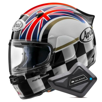 Full Face Arai Quantic Podium + Kit Bluetooth BT Mini