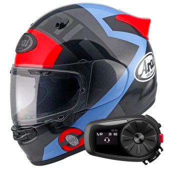 Full Face Arai Quantic Space Blue + Kit Bluetooth 5S Solo