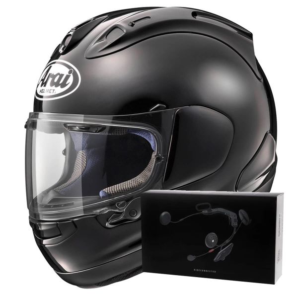 Full Face Arai RX-7V Evo Diamond Black + Kit bluetooth ACS10