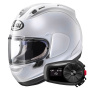 Casque Full Face Arai RX-7V Evo Diamond White + Kit Bluetooth 5S Solo
