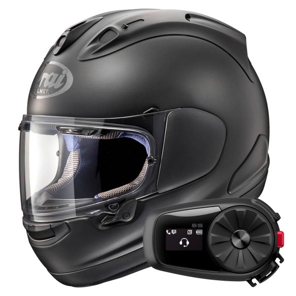 Full Face Arai RX-7V Evo Frost Black + Kit Bluetooth 5S Solo Full Face Arai RX-7V Evo Frost Black + Kit Bluetooth 5S Solo