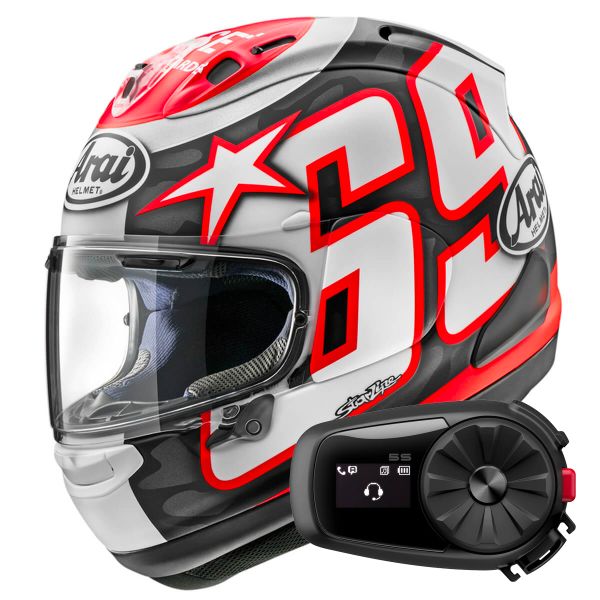 Full Face Arai RX-7V Evo Hayden Reset + Kit Bluetooth 5S Solo