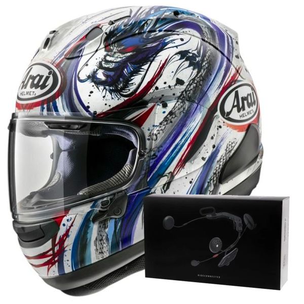 Full Face Arai RX-7V Evo Kiyo Trico Replica + Kit bluetooth ACS10