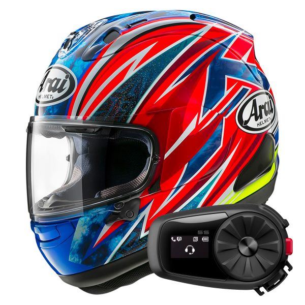 Full Face Arai RX-7V Evo Ogura 23 + Kit Bluetooth 5S Solo Full Face Arai RX-7V Evo Ogura 23 + Kit Bluetooth 5S Solo