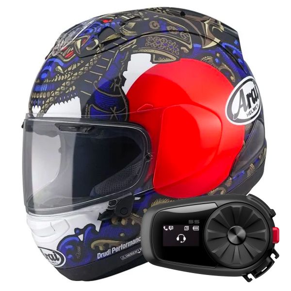 Full Face Arai RX-7V Evo Samurai + Kit Bluetooth 5S Solo Full Face Arai RX-7V Evo Samurai + Kit Bluetooth 5S Solo