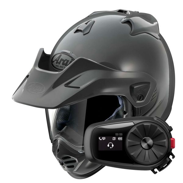 Full Face Arai Tour-X5 Adventure Grey + Kit Bluetooth 5S Solo Full Face Arai Tour-X5 Adventure Grey + Kit Bluetooth 5S Solo