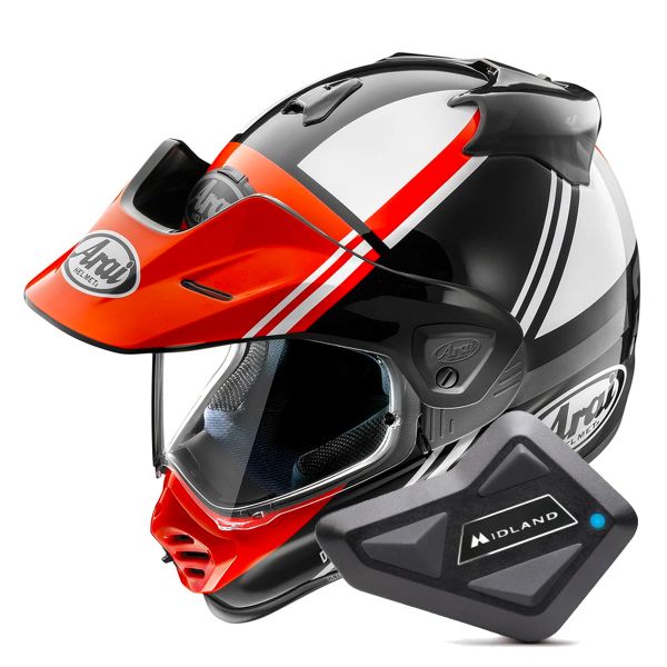 Full Face Arai Tour-X5 Cosmic Red White Black + Kit Bluetooth BT Mini Full Face Arai Tour-X5 Cosmic Red White Black + Kit Bluetooth BT Mini