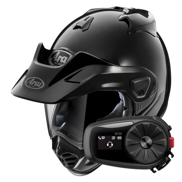 Full Face Arai Tour-X5 Diamond Black + Kit Bluetooth 5S Solo Full Face Arai Tour-X5 Diamond Black + Kit Bluetooth 5S Solo