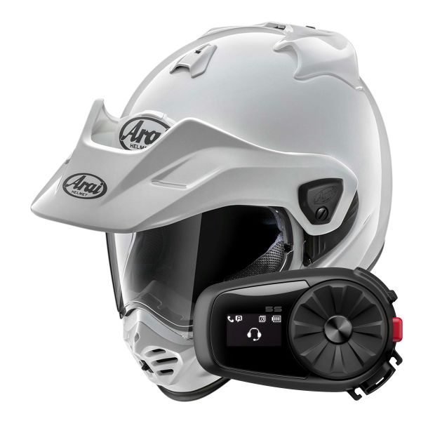 Full Face Arai Tour-X5 Diamond White + Kit Bluetooth 5S Solo Full Face Arai Tour-X5 Diamond White + Kit Bluetooth 5S Solo