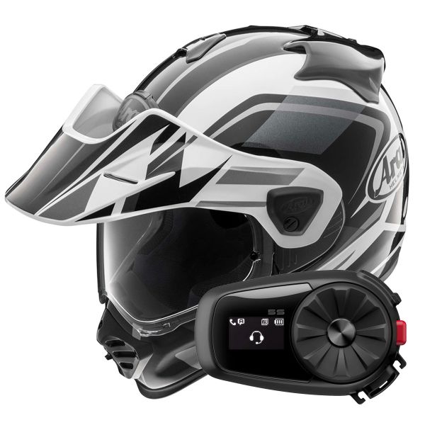 Full Face Arai Tour-X5 Discovery White Grey Black + Kit Bluetooth 5S Solo Full Face Arai Tour-X5 Discovery White Grey Black + Kit Bluetooth 5S Solo