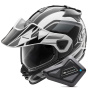 Casque Full Face Arai Tour-X5 Discovery White Grey Black + Kit Bluetooth BT Mini