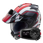 Casque Full Face Arai Tour-X5 Discovery White Red Black + Kit Bluetooth 5S Solo