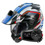 Casque Full Face Arai Tour-X5 Discovery White Red Blue + Kit Bluetooth 5S Solo