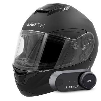 Full Face Everone X92RS Matt Black + Kit Bluetooth Lokui K30