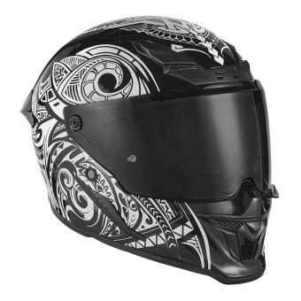 Casque Full Face Exklusiv Goliath Maori Black White Casque Full Face Exklusiv Goliath Maori Black White