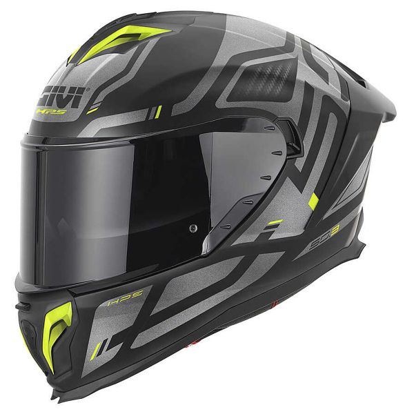 Full Face Givi 50.3 Quasar Matt Black Titanium Yellow