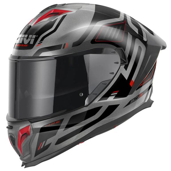 Full Face Givi 50.3 Quasar Titanium Red Black