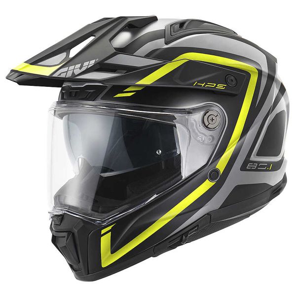 Full Face Givi 80.1 Fiber Apex Matt Grey Black Yellow