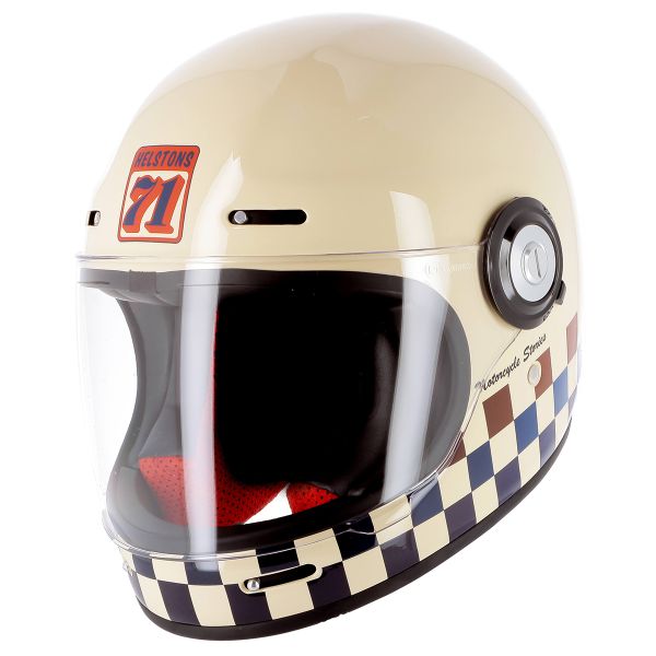 Full Face Helstons Course Beige Blue Red