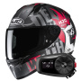 Casque Full Face HJC C10 Fop MC1SF + Kit Bluetooth 5S