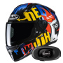 Casque Full Face HJC C10 Fop MC23 + Kit bluetooth 5R Lite
