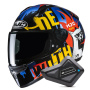 Casque Full Face HJC C10 Fop MC23 + Kit Bluetooth BT Mini