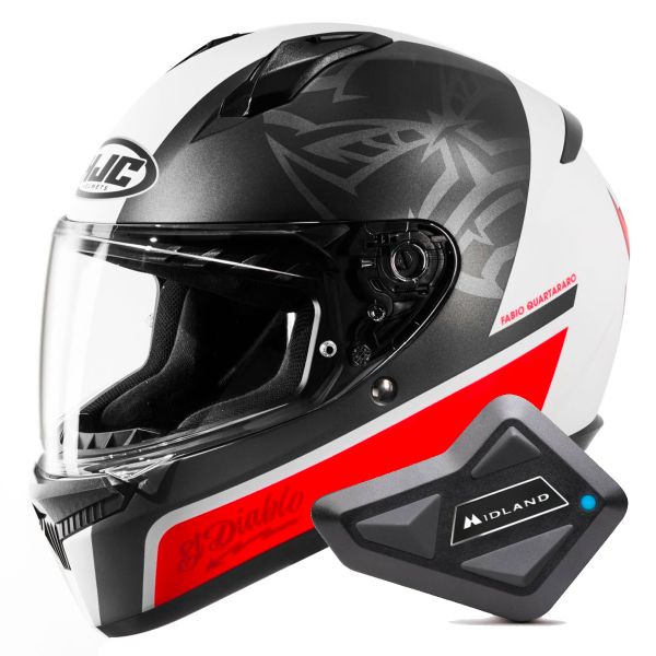 Full Face HJC C10 FQ20 Fabio Quartararo + Kit Bluetooth BT Mini