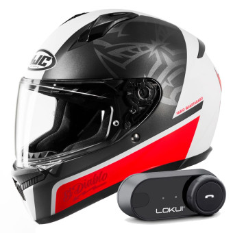 Full Face HJC C10 FQ20 Fabio Quartararo + Kit Bluetooth Lokui K30