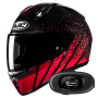 Casque Full Face HJC C10 Haven MC1 + Kit bluetooth 5R Lite Solo