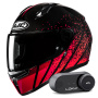 Casque Full Face HJC C10 Haven MC1 + Kit Bluetooth Lokui K30