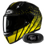 Casque Full Face HJC C10 Haven MC3 + Kit bluetooth 5R Lite Solo