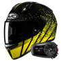 Casque Full Face HJC C10 Haven MC3 + Kit Bluetooth 5S Solo