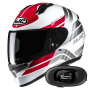 Casque Full Face HJC C10 Hiper MC1 + Kit bluetooth 5R Lite Solo