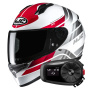 Casque Full Face HJC C10 Hiper MC1 + Kit Bluetooth 5S Solo