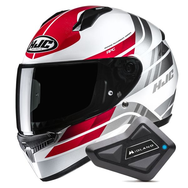 Full Face HJC C10 Hiper MC1 + Kit Bluetooth BT Mini Full Face HJC C10 Hiper MC1 + Kit Bluetooth BT Mini