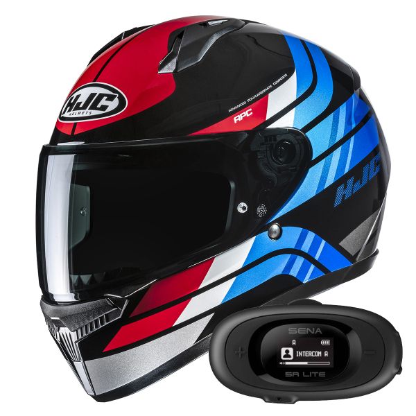 Full Face HJC C10 Hiper MC21 + Kit bluetooth 5R Lite Solo Full Face HJC C10 Hiper MC21 + Kit bluetooth 5R Lite Solo