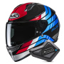 Casque Full Face HJC C10 Hiper MC21 + Kit Bluetooth BT Mini